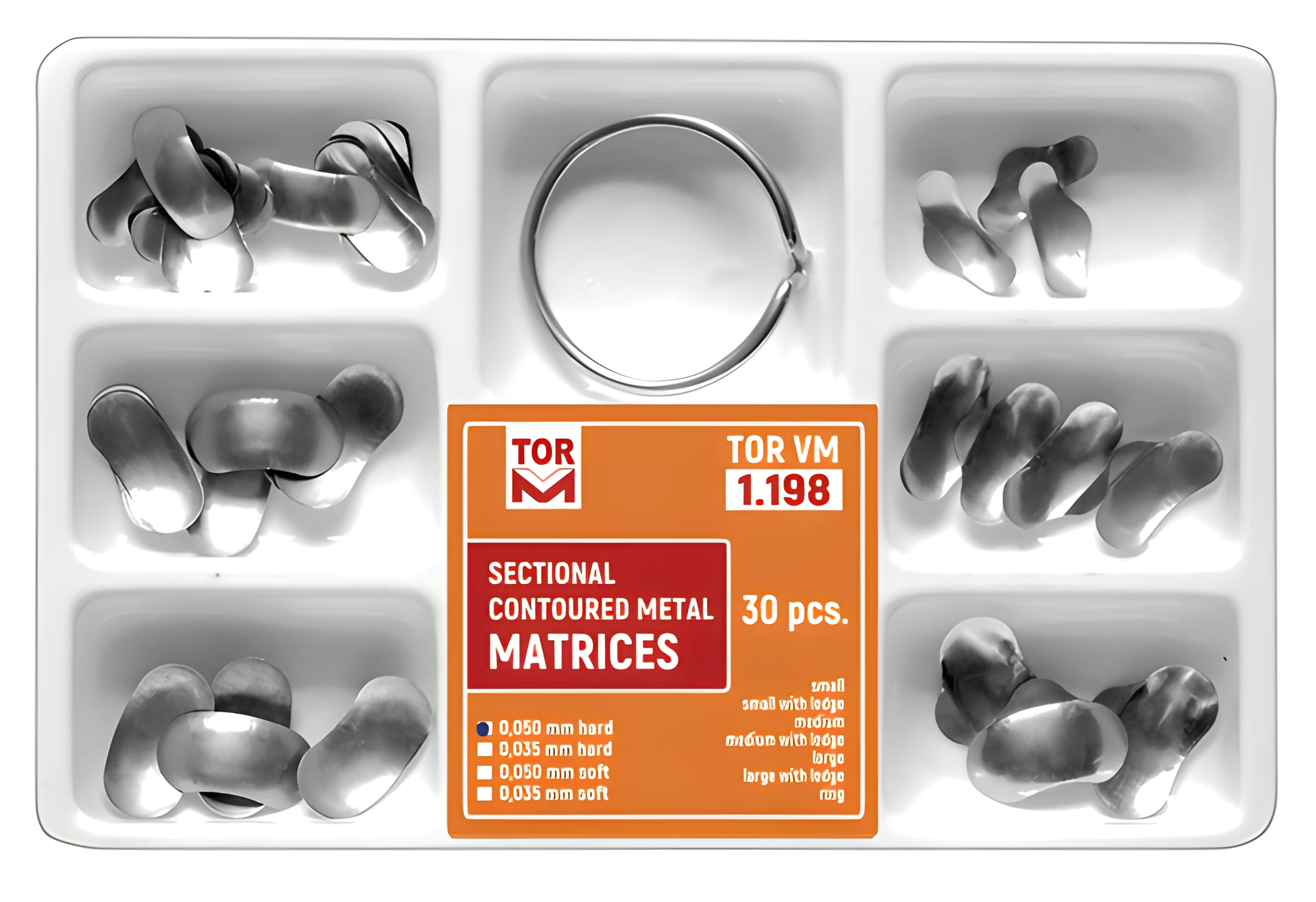 Sectional Contoured Metal Matrices, Set with Ring