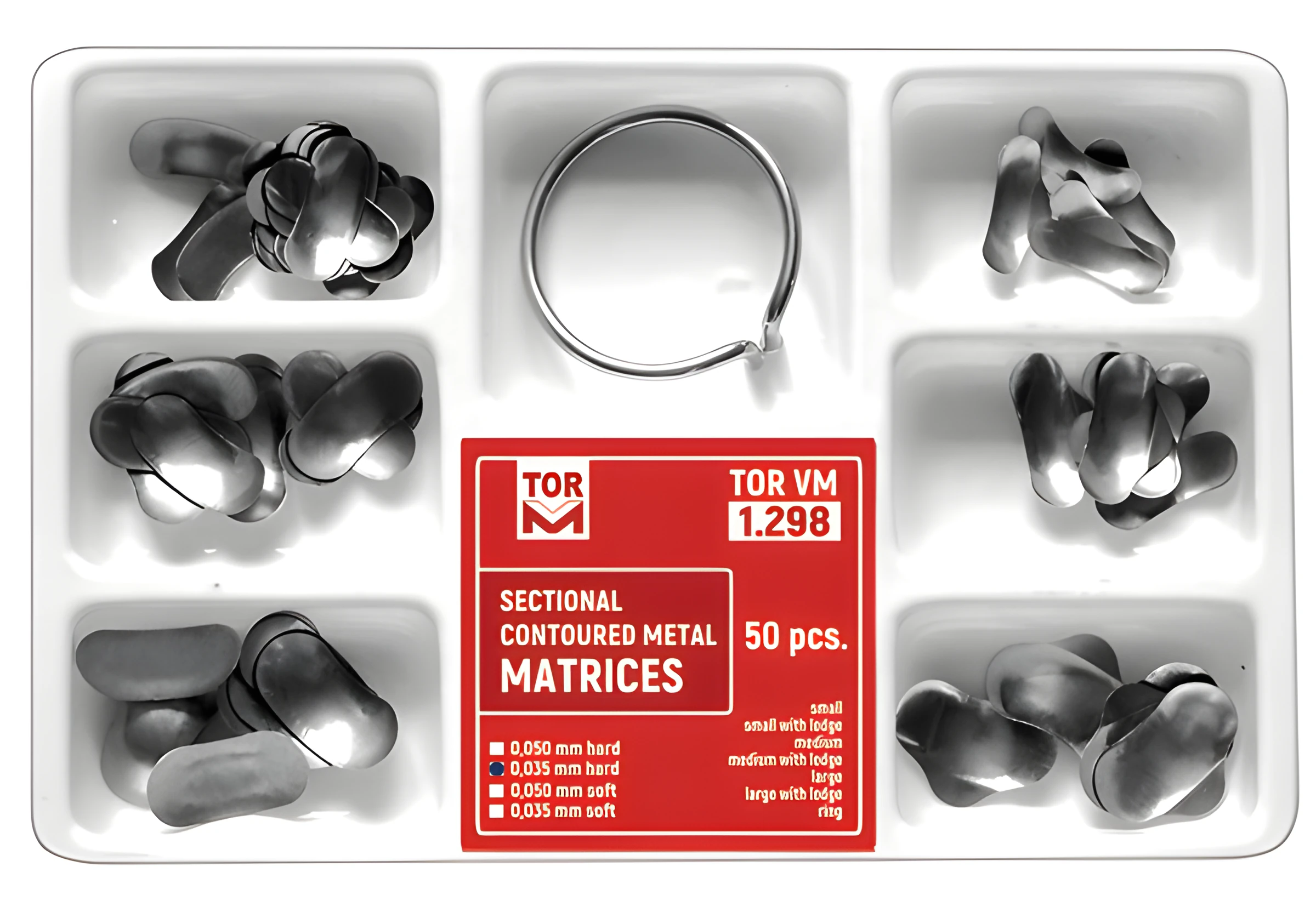 Sectional Contoured Metal Matrices, Set with Delta Ring