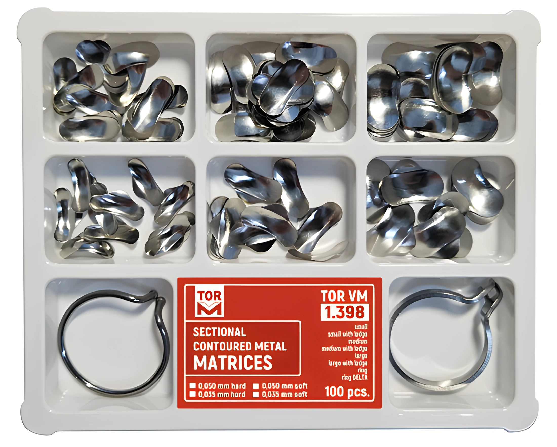 Sectional Contoured Metal Matrices, Large Set with Ring